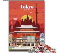 Puzzles 1000 pièces pour Adolescents Cadeaux Visitez Tokyo pour et à partir de 14 Ans Jouets de Jeu Car C'est idéal comme Cadeau pour Toute la Famille (38x52cm) 1000pcs