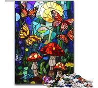 Puzzles 1000 pièces pour Adolescents, Cadeaux, vitrail, Papillon, Jouets éducatifs, Jeux Anti-Stress, Collection d'artistes, Beaux-Arts 38x26cm