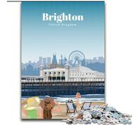 Puzzles 1000 pièces pour Adolescents, Cadeaux, Voyage à Brighton, activité familiale, renforce l'amour Entre Couples, pour Les 14 Ans et Plus, 50x75cm