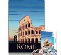 Puzzles 1000 pièces pour Adolescents, Cadeaux, Voyage à Rome, Italie, Art, Difficile à réaliser, mais Amusant et Humoristique, Cadeau d'anniversaire, Cadeaux, Art Mural (38x26cm)