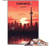 Puzzles 1000 pièces pour Adolescents, Cadeaux, Voyage à Toronto, Canada, activité familiale, renforce l'amour Entre Couples, pour Les 14 Ans et Plus, 50x75cm