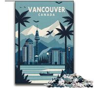 Puzzles 1000 pièces pour Adolescents, Cadeaux, Voyage à Vancouver, Canada, activité familiale, renforce l'amour Entre Couples, pour Les 14 Ans et Plus, 75x100cm