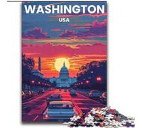 Puzzles 1000 pièces pour Adolescents, Cadeaux Washington DC, pour 14 Ans et Plus, pour s'amuser en Famille et Jouer, Collection d'artistes, Beaux-Arts, 75x100cm