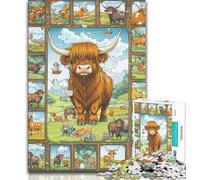 Puzzles 1000 pièces pour Adolescents, Cadeaux Yak Collage, Jouets éducatifs, Jeux familiaux, Jeu éducatif pour Anniversaire, Noël (75x50cm)