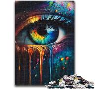 Puzzles 1000 pièces pour Adolescents, Cadeaux, Yeux colorés, pour Les 14 Ans et Plus, Jeu de Quiz, activités Amusantes à la Maison, Cadeau d'anniversaire, Cadeaux de Voyage, 38x26cm