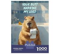 Puzzles 1000 Pièces pour Adolescents Capybara with Toilet Paper in Bathroom Puzzles pour Adultes, Jouets Anti-Stress, Analyse Et Logique, Cadeau d'anniversaire, Cadeaux, 70x50cm/1000pcs