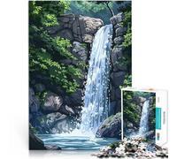 Puzzles 1000 pièces pour Adolescents Cascade dans Une forêt luxuriante Jouets éducatifs Car C'est Un pour Toute la Famille 52x38cm