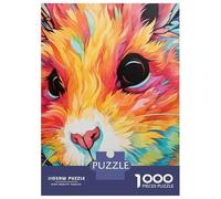 Puzzles 1000 Pièces pour Adolescents Cat Close Up Portrait Puzzles pour Adultes, Jouets Anti-Stress, Analyse Et Logique, Cadeau d'anniversaire, Cadeaux, 52x38cm/1000pcs