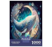 Puzzles 1000 Pièces pour Adolescents Celestial Whale Puzzle pour Adultes Jeux Amusants Améliore La Mémoire Cadeaux d'anniversaire Et Originaux 52x38cm/1000pcs