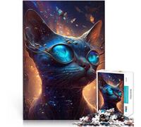 Puzzles 1000 pièces pour Adolescents Chat Siamois Non Naturel Jouets Anti-Stress Chaque pièce est Unique - Jeu Familial Stimulant et Amusant 26x38cm