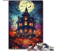 Puzzles 1000 pièces pour Adolescents Château d'halloween, dès 14 Ans Jeu Stimulant à Offrir en Cadeau à Toute la Famille et Les Amis (Taille 50x75cm)