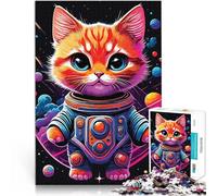Puzzles 1000 pièces pour Adolescents Chats de l'espace Mignons Jeux éducatifs Décoration d'intérieur Une œuvre d'art 38x26cm