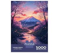 Puzzles 1000 Pièces pour Adolescents Cherry Blossom Valley Puzzles pour Adolescents, Jouets Anti-Stress, Difficile, Excellent Cadeau pour Les Jeux 70x50cm/1000pcs