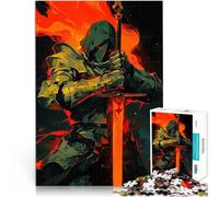 Puzzles 1000 pièces pour Adolescents Chevalier Templier Dieu Paladin Impossible Chaque pièce est Unique - Jeu Familial Stimulant et Amusant 52x38cm