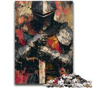 Puzzles 1000 pièces pour Adolescents Chevaliers médiévaux 1000 pièces pour Adolescents, Jouets de Jeu, Chaque pièce est Unique - Jeu Familial Stimulant et Amusant (50x75cm)