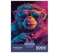 Puzzles 1000 Pièces pour Adolescents Chimp Rocker Puzzles pour Adolescents, Jouets Anti-Stress, Difficile, Excellent Cadeau pour Les Jeux 38x26cm/1000pcs