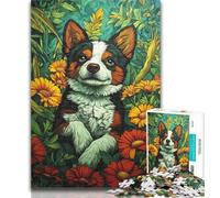 Puzzles 1000 pièces pour Adolescents, Chiots Heureux, 1000 pièces pour Adultes, Anti-Stress, défi Difficile, renforce l'amour Entre Les Couples, 50x75cm