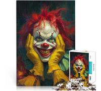 Puzzles 1000 pièces pour Adolescents Clown Fou et maléfique Jouets de Divertissement Familial décoration Murale 38x26cm