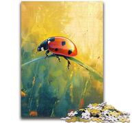 Puzzles 1000 pièces pour Adolescents Coccinelle à Sept Points, Jeu Familial Anti-Stress, défi Difficile, Une œuvre d'art pour Les 14 Ans et Plus 26X38CM