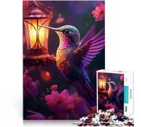 Puzzles 1000 pièces pour Adolescents Colibri Rose Défi Difficile pour soulager Le Stress Renforcer l'amour Entre Les Couples 38x26cm