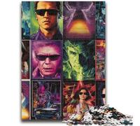 Puzzles 1000 pièces pour Adolescents, Collage d'affiches de Films, Aide Le Cerveau à exercer, Jouets addictifs pour cultiver la Patience, décoration Murale 26x38cm