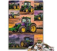 Puzzles 1000 pièces pour Adolescents Collage de tracteurs Soulagement du Stress Défi Difficile Chaque pièce est Unique - Jeu Familial Amusant et Stimulant 38x26cm