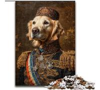 Puzzles 1000 pièces pour Adolescents Colonel Golden Retriever pour Les 14 Ans et Plus Jouet éducatif intellectuel décompressant Superbe Cadeau (Taille 50x75cm)