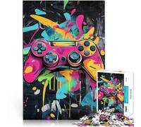 Puzzles 1000 pièces pour Adolescents Contrôleur de Jeu Graffiti Jouets Jeux éducatifs Soulagement du Stress décoration Murale 75x50cm