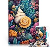 Puzzles 1000 pièces pour Adolescents Coquillages et récifs coralliens Jouets éducatifs Jeu éducatif pour Anniversaire, Noël 75x50cm