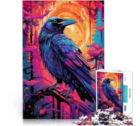 Puzzles 1000 pièces pour Adolescents Corbeaux Jouets addictifs pour Le défi de l'intelligence cérébrale Cadeau Amusant 38x26cm
