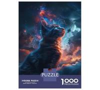 Puzzles 1000 Pièces pour Adolescents Cosmic Kitten Puzzles pour Adolescents, Jouets, Décoration Murale, Cadeaux pour Femmes, Cadeau d'anniversaire, Cadeaux, 70x50cm/1000pcs