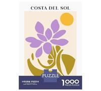 Puzzles 1000 Pièces pour Adolescents Costa Del Sol Flower Print Puzzle Jouet Décoration Murale Vacances À La Maison Cadeaux pour Les Amis Et La Famille 70x50cm/1000pcs
