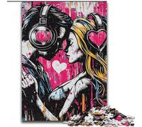 Puzzles 1000 pièces pour Adolescents Couple Graffiti, Jouets éducatifs et éducatifs, Jeux familiaux, Anniversaires et Cadeaux Uniques (Taille 26x38cm)