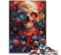 Puzzles 1000 pièces pour Adolescents, crâne psychédélique, Jeux éducatifs, décoration d'intérieur, Collection d'artistes, Beaux-Arts 50x75cm