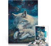 Puzzles 1000 pièces pour Adolescents Cœur de Loup dans la mer d'étoiles Jouets éducatifs Liste de souhaits avec Le Père Noël 38x26cm