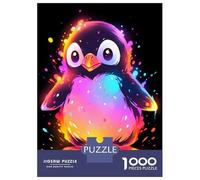 Puzzles 1000 Pièces pour Adolescents Cute Colorful Penguin Puzzles pour Adolescents, Jouets, Décoration Murale, Cadeaux pour Femmes, Cadeau d'anniversaire, Cadeaux, 70x50cm/1000pcs