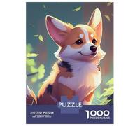 Puzzles 1000 Pièces pour Adolescents Cute Corgi Dog Animal Puzzle Jeux Relaxants, Amusants Et Humoristiques Cadeau d'anniversaire, Cadeaux, 52x38cm/1000pcs