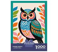 Puzzles 1000 Pièces pour Adolescents Cute Owl Art Print Puzzles pour Adultes - Jeux De Construction - Découpe De Précision - Stimule Le Cerveau 70x50cm/1000pcs