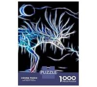Puzzles 1000 Pièces pour Adolescents Deer at Night Puzzle Adulte, Jouet Anti-Stress, Cadeau pour Les Amis Et La Famille 38x26cm/1000pcs