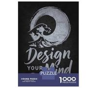 Puzzles 1000 Pièces pour Adolescents Design Your Mind - Zen Wave Enso Manifestation Puzzle Jouet Décoration Murale Vacances À La Maison Cadeaux pour Les Amis Et La Famille 70x50cm/1000pcs