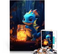 Puzzles 1000 pièces pour Adolescents Dinosaure Mignon Lumineux Jouets éducatifs d'apprentissage Idées Cadeaux 75x50cm