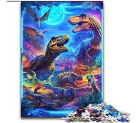 Puzzles 1000 pièces pour Adolescents Dinosaure pour 14 Ans et Plus Jouet éducatif intellectuel décompressant Superbe Cadeau (Taille 50x75cm)