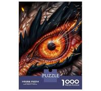 Puzzles 1000 Pièces pour Adolescents Dragon Eyes Fire Puzzles pour Adultes - Décoration Murale - Analyse Et Logique - Stimule Le Cerveau 38x26cm/1000pcs