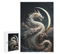 Puzzles 1000 pièces pour adolescents Dragon Moonlit Sky -10 puzzles Jeux de relaxation Favorise la mémoire toute la famille 1000 pièces
