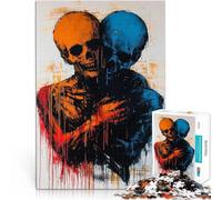 Puzzles 1000 pièces pour Adolescents Dualité des âmes Œuvre d'art expressionniste contemporaine Jeux éducatifs Une œuvre d'art 52x38cm
