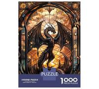 Puzzles 1000 Pièces pour Adolescents Earthen Stained Dragon Puzzles pour Adultes - Jeux De Construction - Découpe De Précision - Stimule Le Cerveau 70x50cm/1000pcs