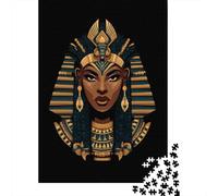 Puzzles 1000 Pièces pour Adolescents Egyptian Queen Pharaoh Mask Puzzles pour Adultes - Décoration Murale - Analyse Et Logique - Stimule Le Cerveau 52x38cm/1000pcs