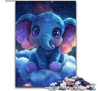 Puzzles 1000 pièces pour Adolescents Éléphant endormi, à partir de 14 Ans Chaque pièce est Unique Un Jeu Amusant et Stimulant pour Toute la Famille Bon Cadeau (Taille 26x38cm)