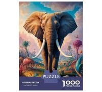 Puzzles 1000 Pièces pour Adolescents Enchanted Elephant Puzzle Jouet Décoration Murale Vacances À La Maison Cadeaux pour Les Amis Et La Famille 38x26cm/1000pcs