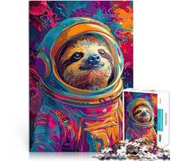 Puzzles 1000 pièces pour Adolescents Espace Astronaute Paresseux Jeu intellectuel Jouet est idéal comme Cadeau pour Toute la Famille 75x50cm